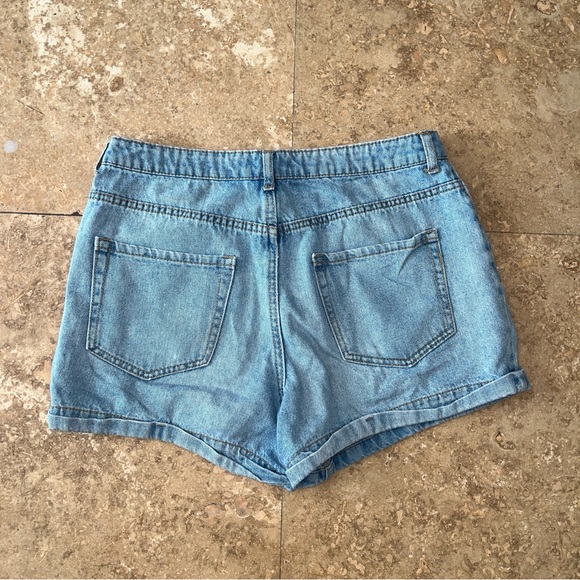 Forever 21 Blue Jean Shorts High-Waisted Classic - Picture 6 of 6